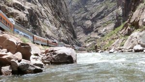 Rafting along the Royal Gorge Route Railroad