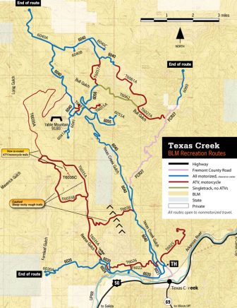 Texas Creek Roads and Trail